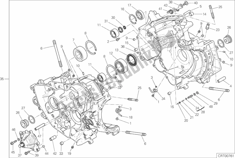 Todas las partes para 010 - Pareja De Semicárter de Ducati Superbike 959 Panigale Corse 2019